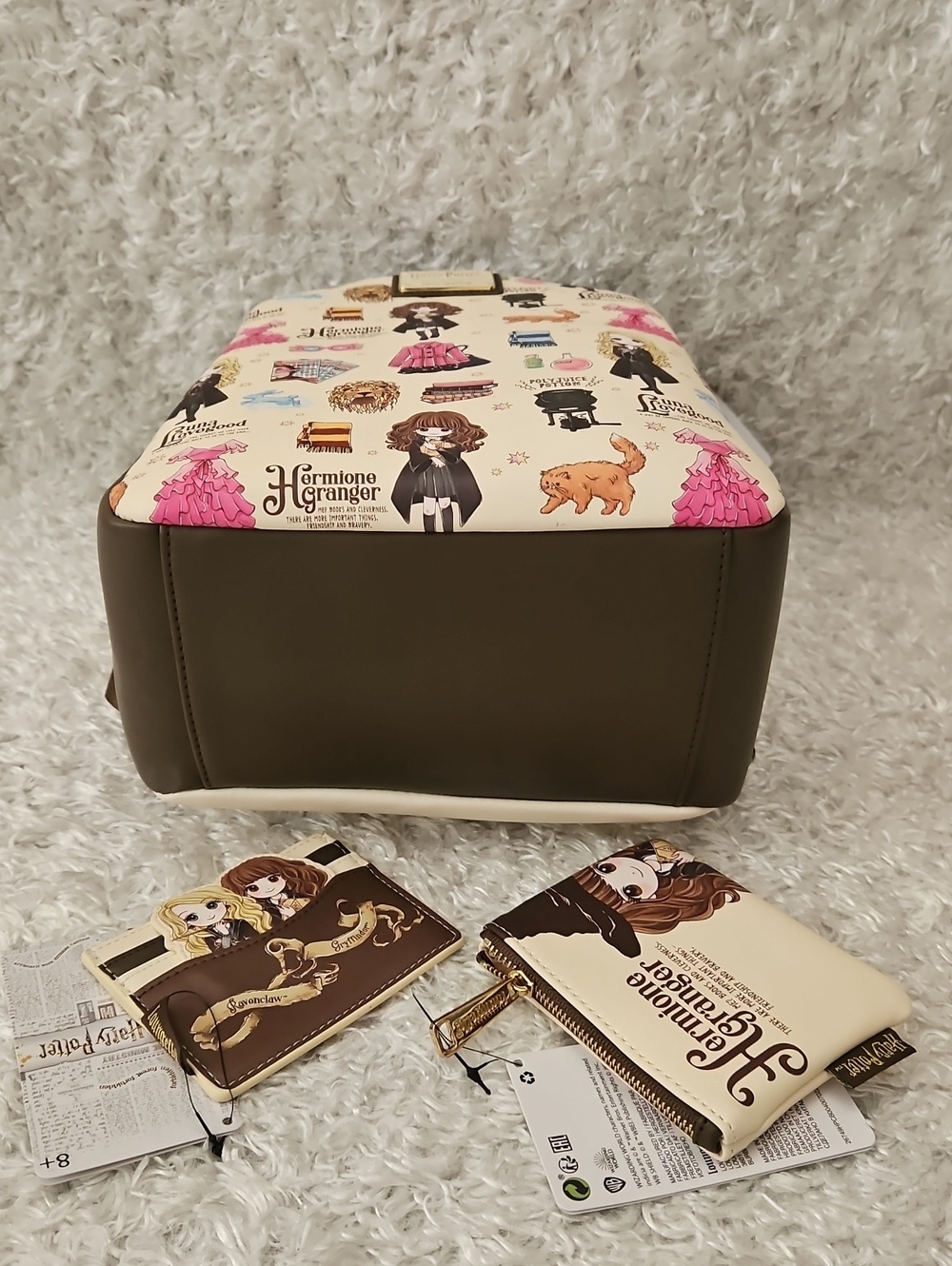 Loungefly Harry Potter Hermione And Luna Mini Backpack Cardholder Coin Purse - Picture 3 of 12